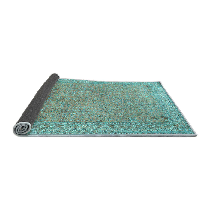 Sideview of Persian Light Blue Traditional Rug, tr1000lblu