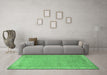 Machine Washable Persian Emerald Green Traditional Area Rugs in a Living Room,, wshtr1000emgrn