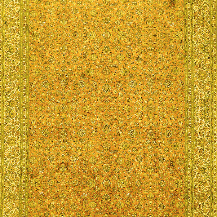 Machine Washable Persian Yellow Traditional Rug, wshtr1000yw