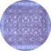 Round Persian Blue Traditional Rug, tr1001blu