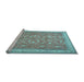 Sideview of Machine Washable Persian Light Blue Traditional Rug, wshtr1001lblu