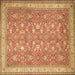 Square Persian Brown Traditional Rug, tr1001brn