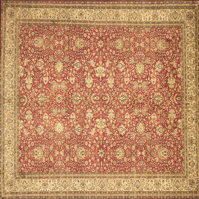 Square Machine Washable Persian Brown Traditional Rug, wshtr1001brn