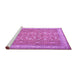 Sideview of Machine Washable Persian Purple Traditional Area Rugs, wshtr1001pur