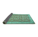 Sideview of Persian Turquoise Traditional Rug, tr1001turq