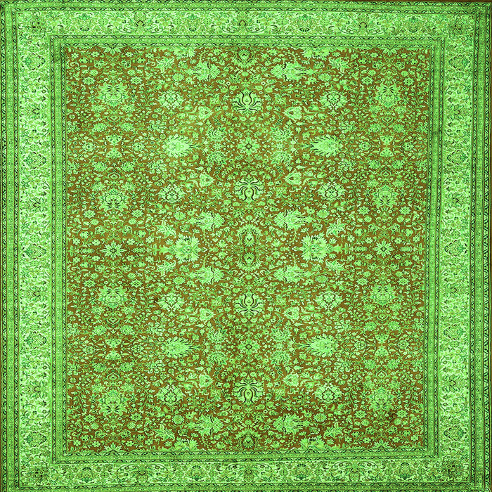 Serging Thickness of Persian Green Traditional Rug, tr1001grn