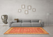 Machine Washable Persian Orange Traditional Area Rugs in a Living Room, wshtr1001org