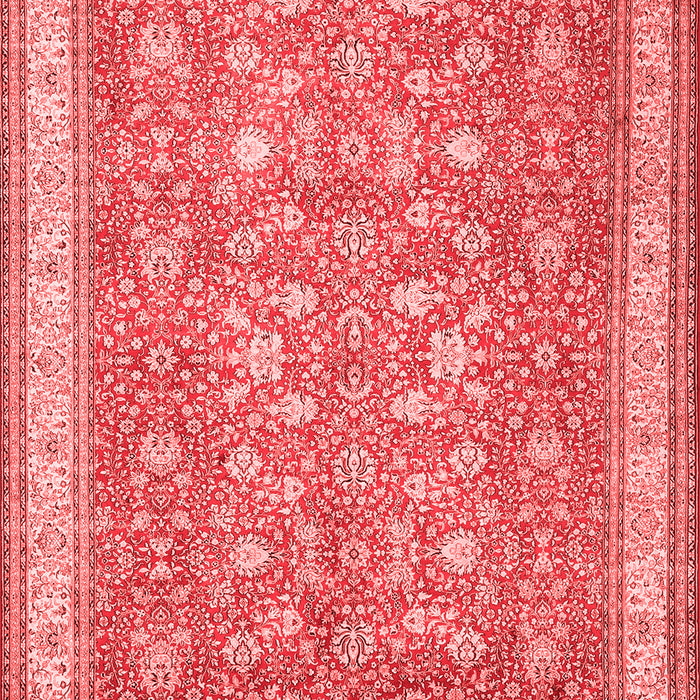 Machine Washable Persian Red Traditional Rug, wshtr1001red