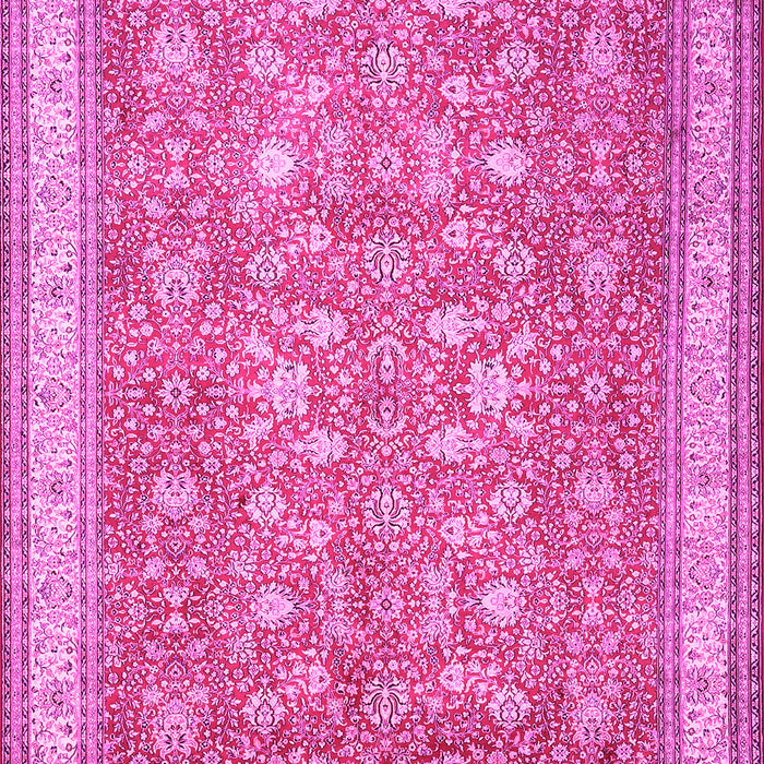Machine Washable Persian Pink Traditional Rug, wshtr1001pnk