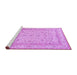 Sideview of Machine Washable Persian Purple Traditional Area Rugs, wshtr1002pur