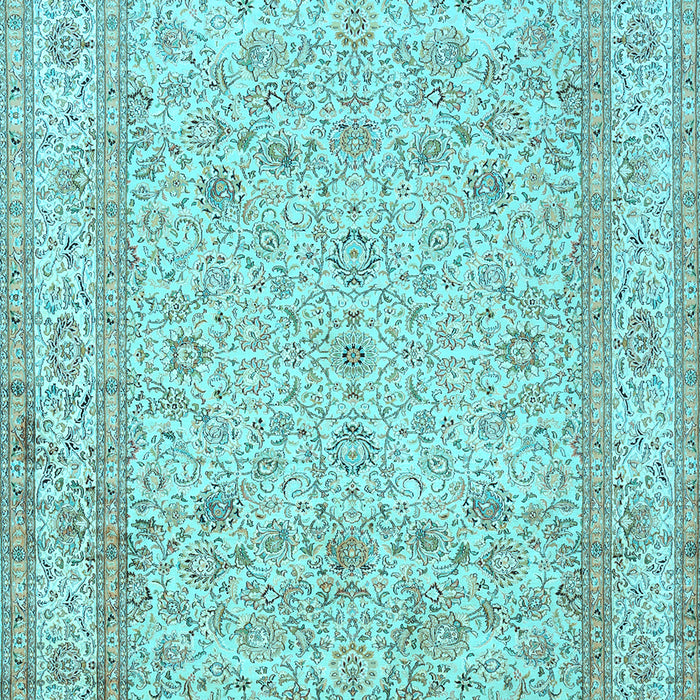 Machine Washable Persian Light Blue Traditional Rug, wshtr1002lblu