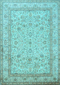 Persian Light Blue Traditional Rug, tr1002lblu