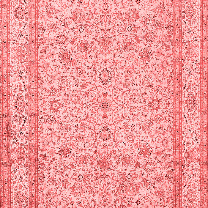 Machine Washable Persian Red Traditional Rug, wshtr1002red