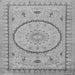 Serging Thickness of Medallion Gray Traditional Rug, tr1003gry