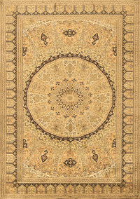 Medallion Brown Traditional Rug, tr1003brn