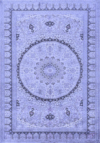 Medallion Blue Traditional Rug, tr1003blu