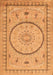 Medallion Orange Traditional Rug, tr1003org