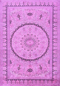 Medallion Purple Traditional Rug, tr1003pur