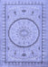 Medallion Blue Traditional Rug, tr1003blu