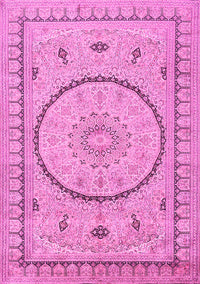 Medallion Pink Traditional Rug, tr1003pnk