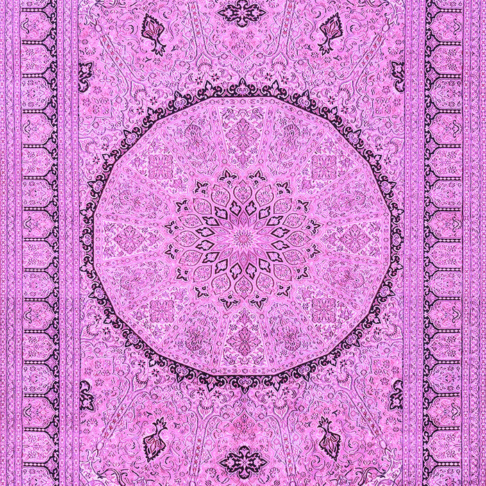 Machine Washable Medallion Purple Traditional Area Rugs, wshtr1003pur