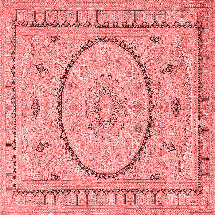 Medallion Red Traditional Rug, tr1003red