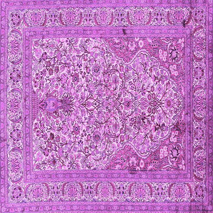 Square Persian Purple Traditional Rug, tr1004pur