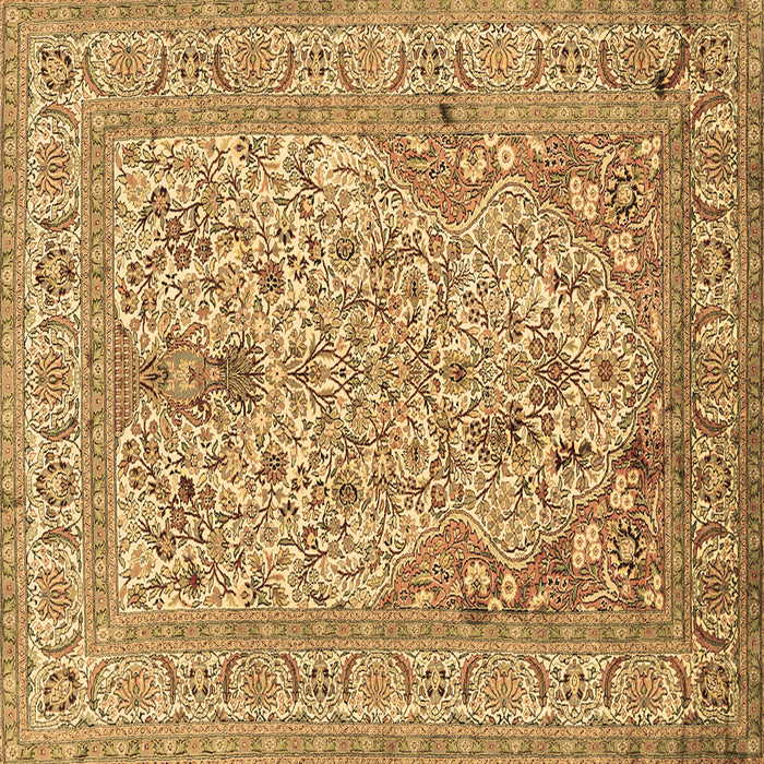 Square Machine Washable Persian Brown Traditional Rug, wshtr1004brn