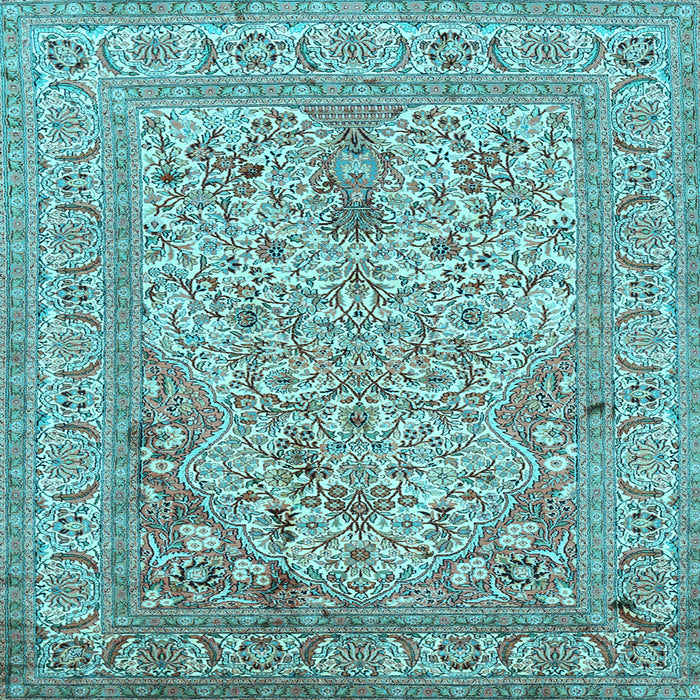Square Persian Light Blue Traditional Rug, tr1004lblu