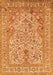 Serging Thickness of Machine Washable Persian Orange Traditional Area Rugs, wshtr1004org