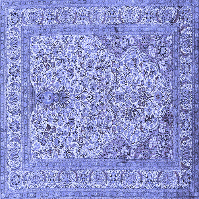 Square Persian Blue Traditional Rug, tr1004blu