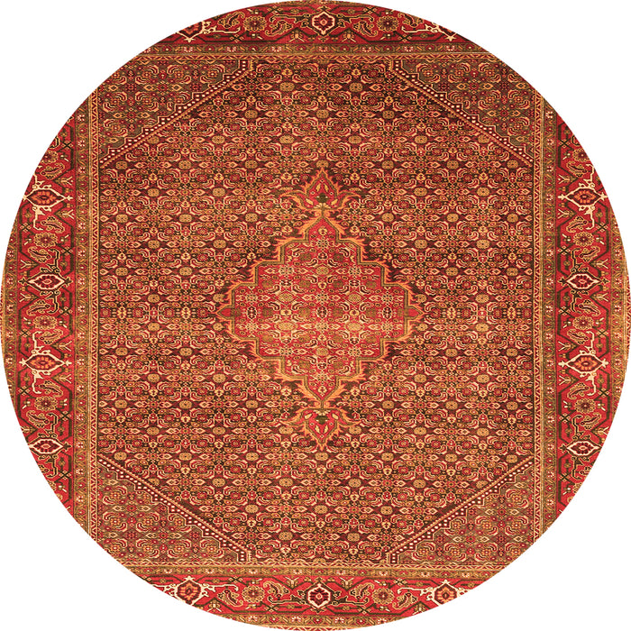 Machine Washable Persian Orange Traditional Area Rugs, wshtr1005org