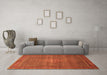 Machine Washable Persian Orange Traditional Area Rugs in a Living Room, wshtr1005org