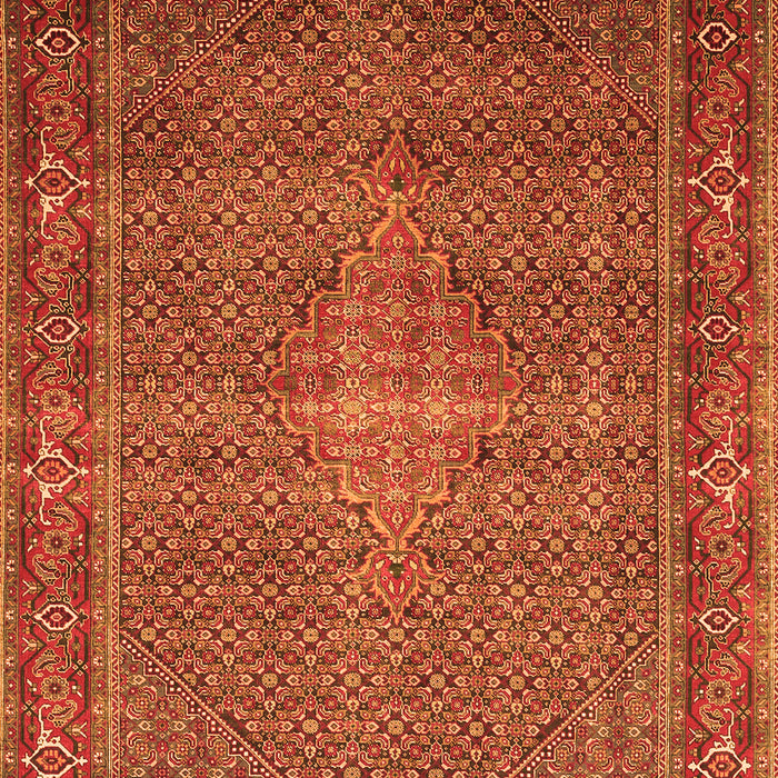 Serging Thickness of Machine Washable Persian Orange Traditional Area Rugs, wshtr1005org