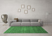 Machine Washable Persian Emerald Green Traditional Area Rugs in a Living Room,, wshtr1005emgrn