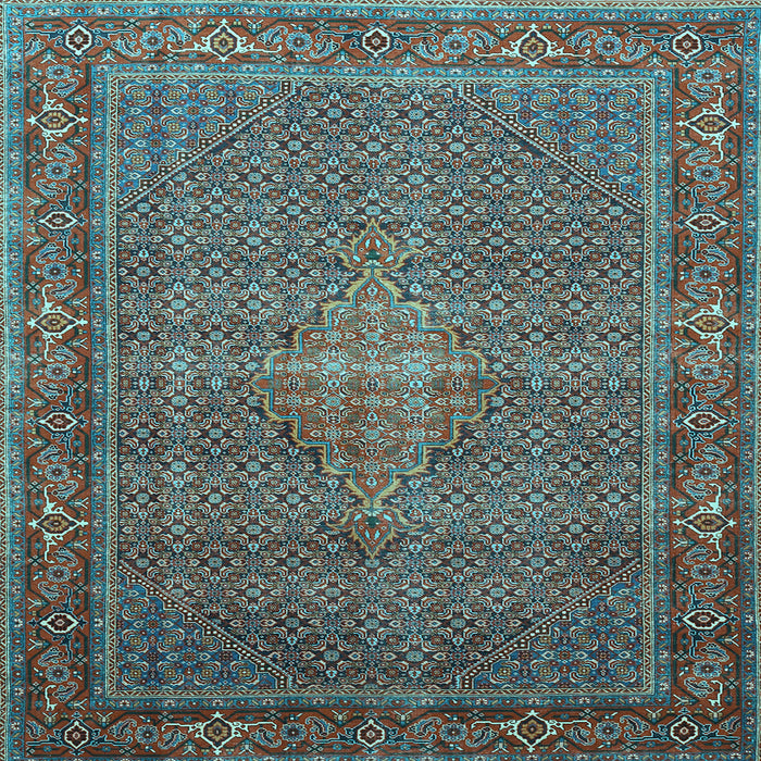 Square Machine Washable Persian Light Blue Traditional Rug, wshtr1005lblu