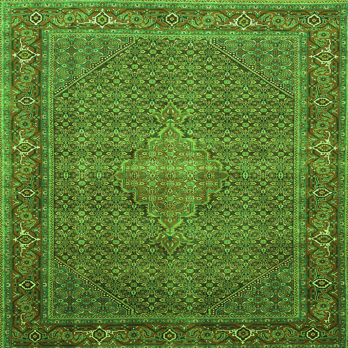 Serging Thickness of Persian Green Traditional Rug, tr1005grn
