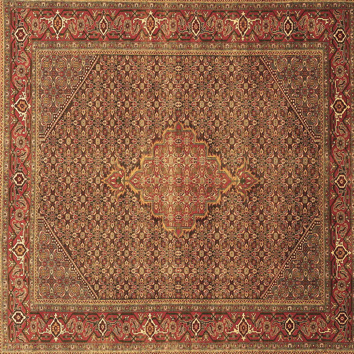 Square Persian Brown Traditional Rug, tr1005brn