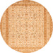 Square Persian Orange Traditional Rug, tr1006org