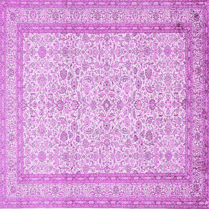 Square Persian Purple Traditional Rug, tr1006pur