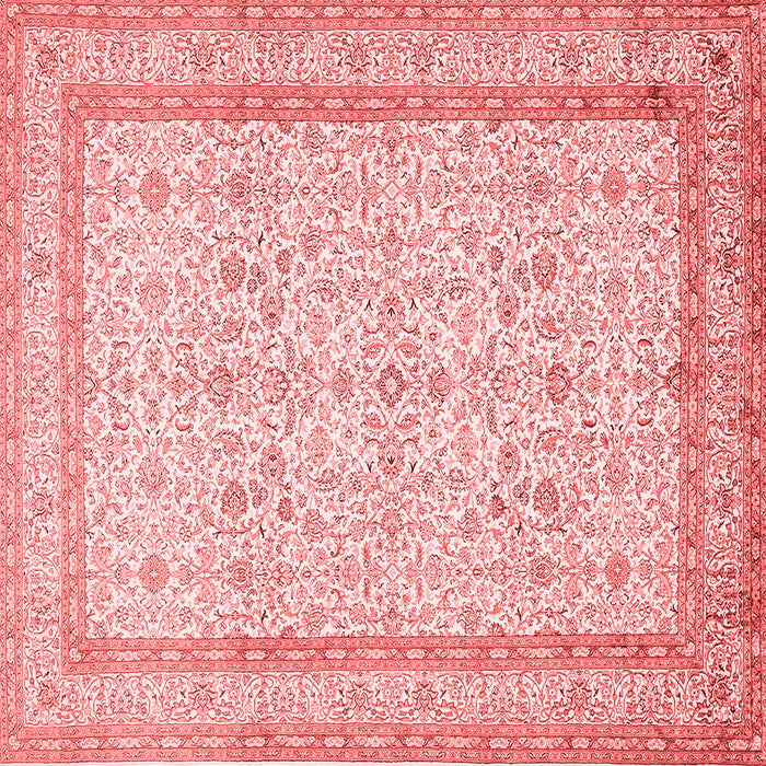 Machine Washable Persian Red Traditional Rug, wshtr1006red