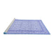 Sideview of Machine Washable Persian Blue Traditional Rug, wshtr1006blu