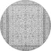 Machine Washable Persian Gray Traditional Rug, wshtr1006gry