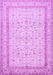 Machine Washable Persian Purple Traditional Area Rugs, wshtr1006pur