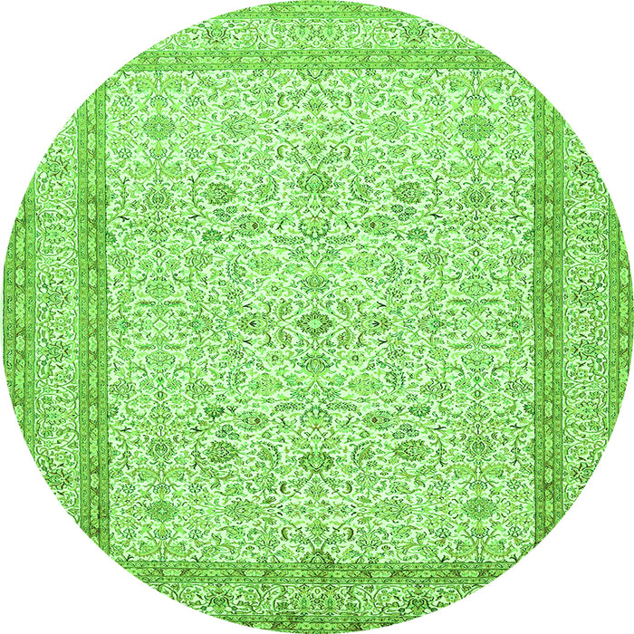 Machine Washable Persian Green Traditional Area Rugs, wshtr1006grn