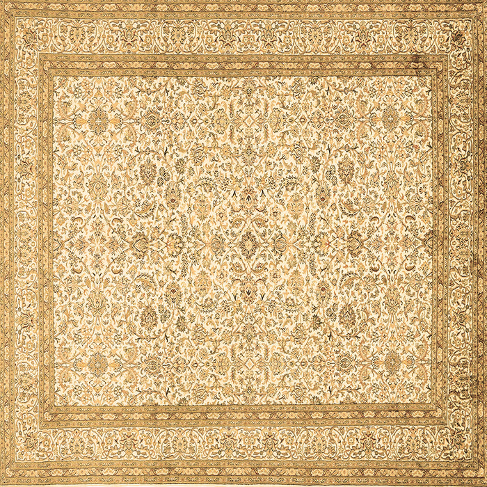 Square Machine Washable Persian Brown Traditional Rug, wshtr1006brn