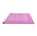 Sideview of Machine Washable Persian Pink Traditional Rug, wshtr1006pnk