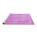 Sideview of Machine Washable Persian Purple Traditional Area Rugs, wshtr1007pur