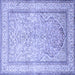 Square Persian Blue Traditional Rug, tr1007blu