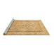 Sideview of Machine Washable Persian Brown Traditional Rug, wshtr1007brn